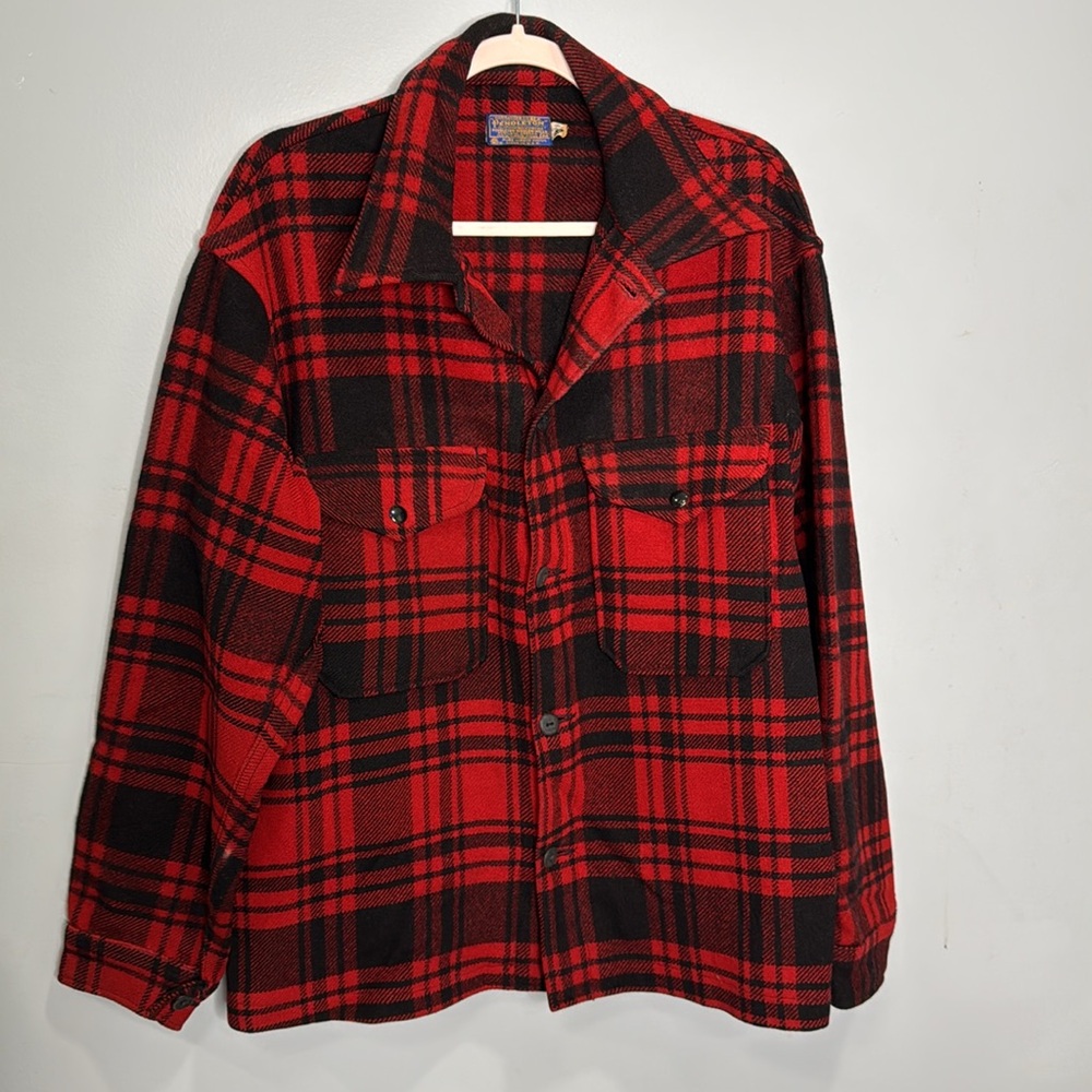 Vintage Pendleton Virgin Wool Plaid Jacket Sz M